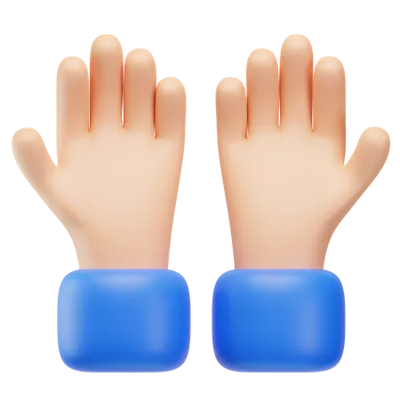 Gesto de la mano orando  3D Icon