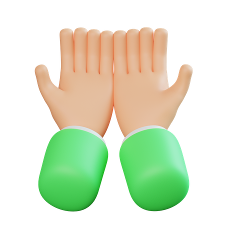 Gesto de la mano orando  3D Icon