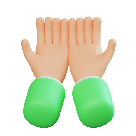 Gesto de la mano orando  3D Icon