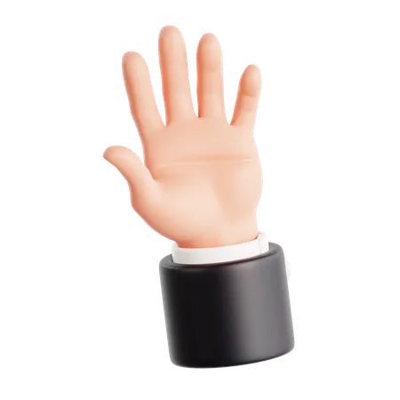 Gesto de la mano palma  3D Icon