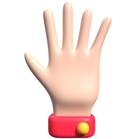 Gesto de la mano palma  3D Icon