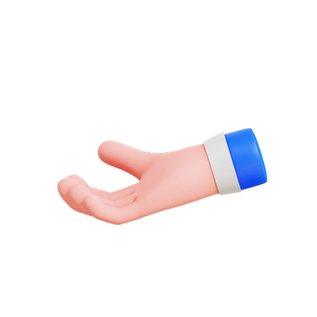 Gesto de la mano con la palma hacia arriba  3D Icon