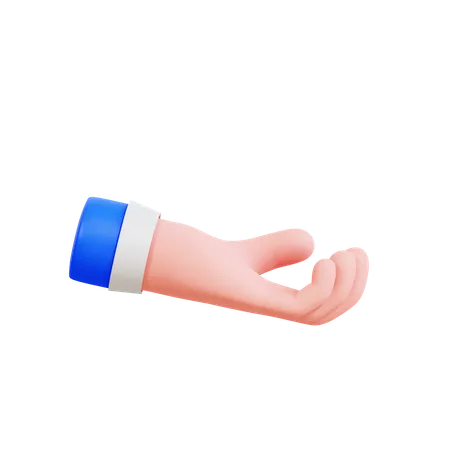 Gesto de la mano con la palma hacia arriba  3D Icon