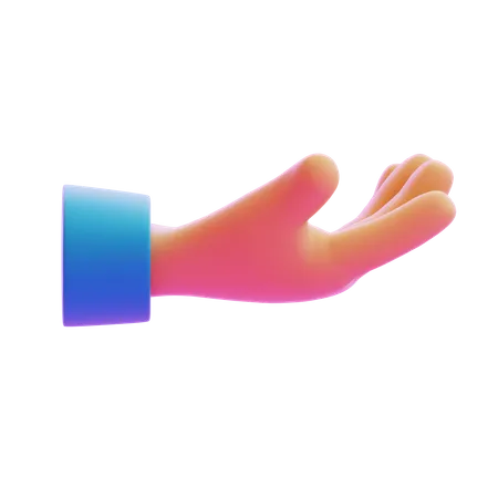 Gesto de la mano con la palma hacia arriba  3D Icon