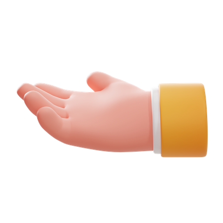 Gesto de la mano con la palma hacia arriba  3D Icon