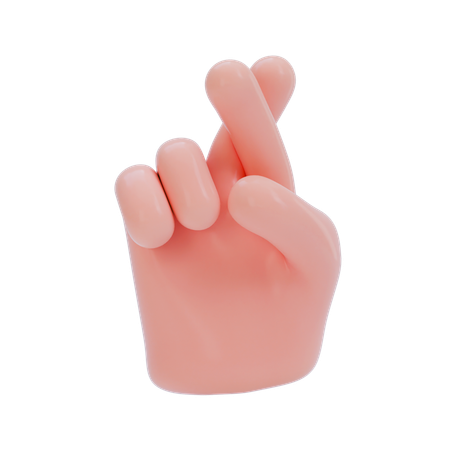 Gesto de la mano de la suerte  3D Icon