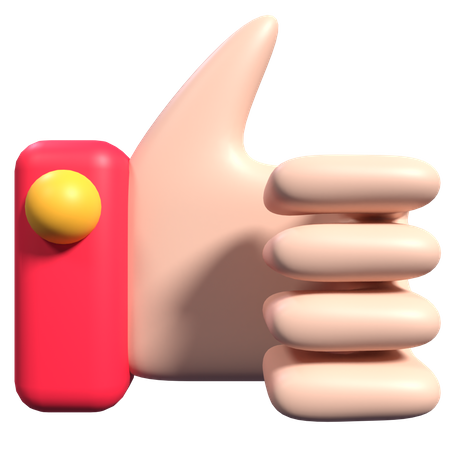 Gesto de la mano con el pulgar hacia arriba  3D Icon