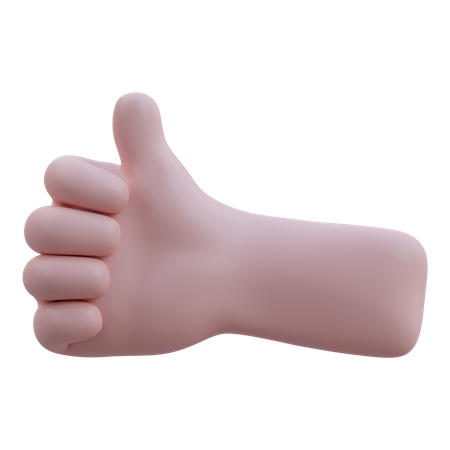 Gesto de la mano con el pulgar hacia arriba  3D Icon