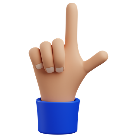 Gesto de la mano señalando  3D Icon