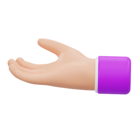 Gesto de la mano derecha con la palma hacia arriba  3D Icon