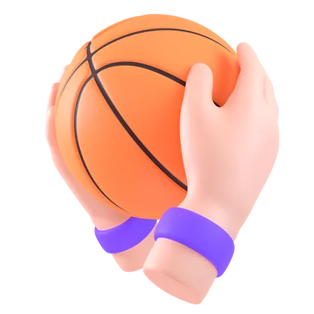 Gesto de lanzamiento de baloncesto  3D Icon