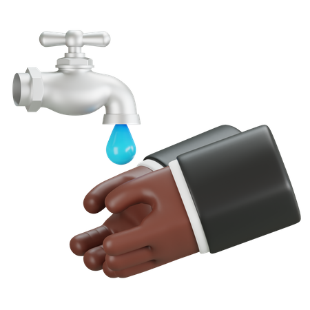 Gesto de lavarse la mano  3D Icon