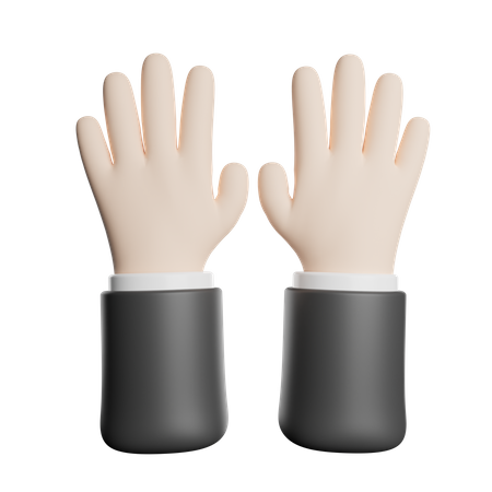 Levantar o gesto com a mão  3D Illustration