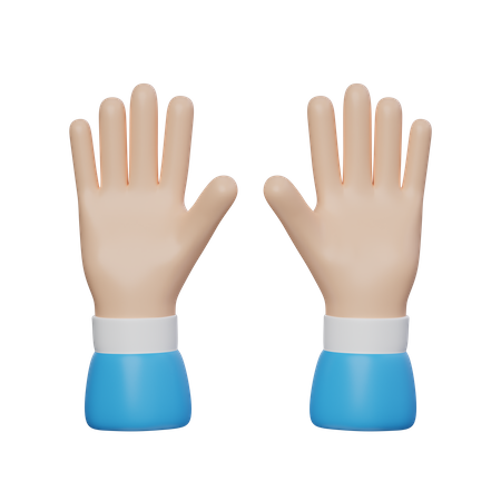 Gesto de levantar la mano  3D Icon