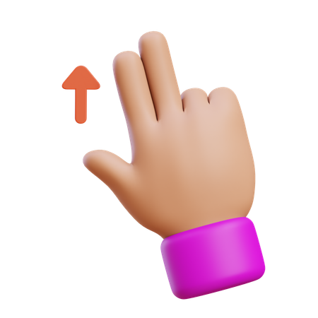 Gesto de levantar la mano  3D Icon