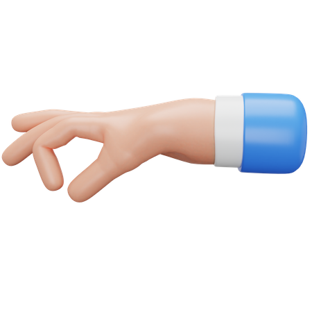 Sosteniendo el gesto de la mano  3D Illustration