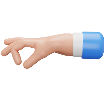 Sosteniendo el gesto de la mano  3D Illustration