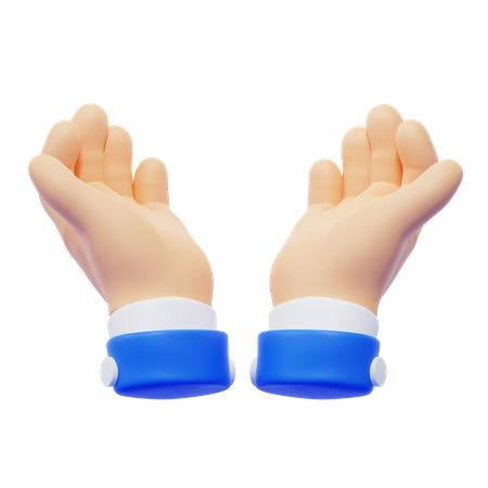 Gesto de mano abierta  3D Icon