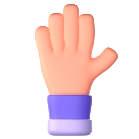 Gesto de mano abierta  3D Icon