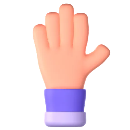 Gesto de mano abierta  3D Icon