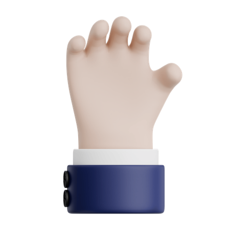 Gesto de la mano agarrando  3D Icon