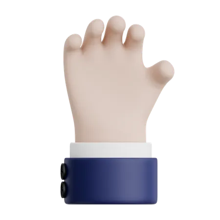 Gesto de la mano agarrando  3D Icon