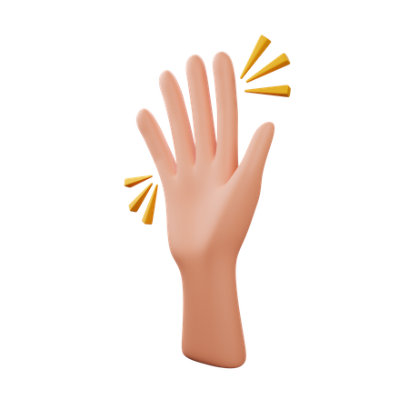 Gesto de la mano agitando  3D Icon