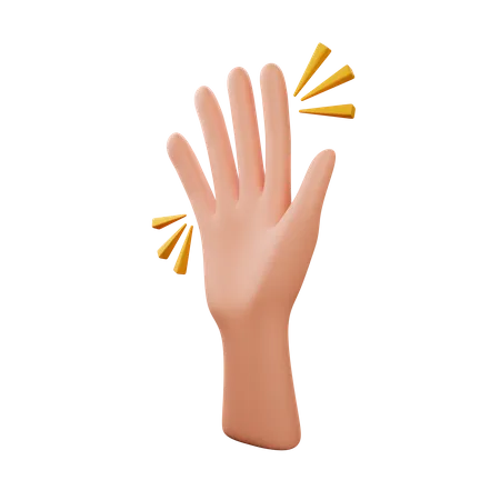 Gesto de la mano agitando  3D Icon