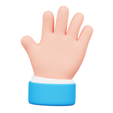 Gesto de la mano agitando  3D Icon