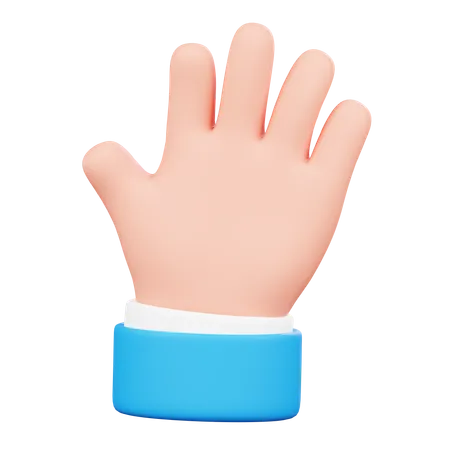 Gesto de la mano agitando  3D Icon