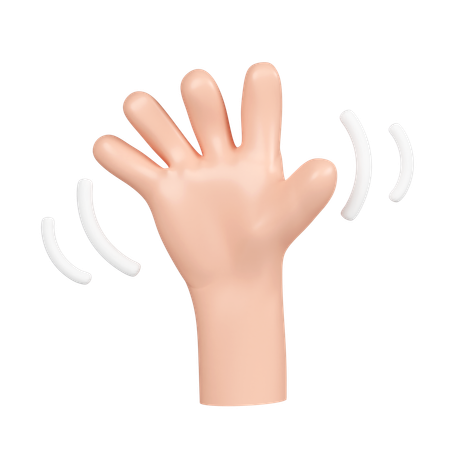 Gesto de la mano agitando  3D Icon