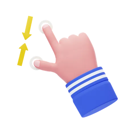 Gesto de la mano alejar  3D Icon