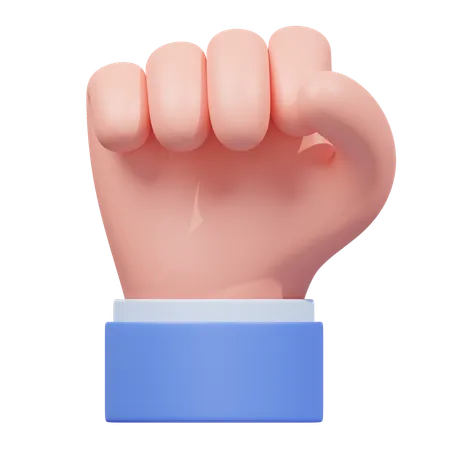 Gesto de la mano con el puño levantado  3D Icon