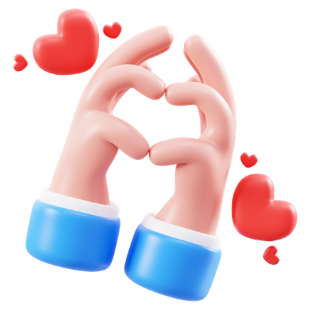 Gesto de la mano de amor  3D Icon