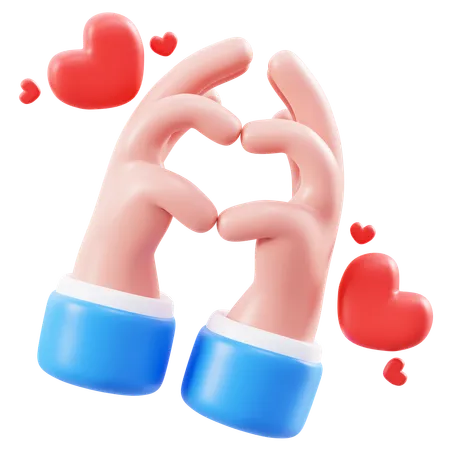 Gesto de la mano de amor  3D Icon