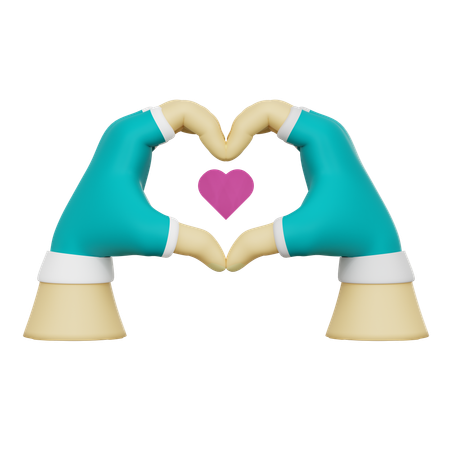 Gesto de la mano de amor  3D Icon