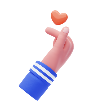 Gesto de la mano de amor  3D Icon