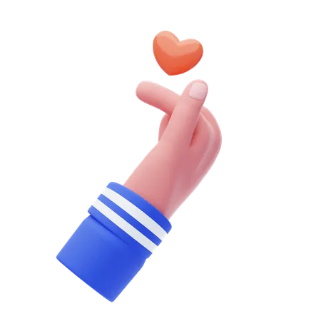 Gesto de la mano de amor  3D Icon