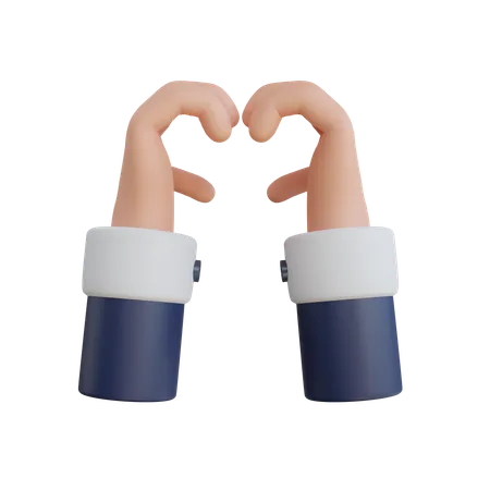 Gesto de la mano de amor  3D Icon