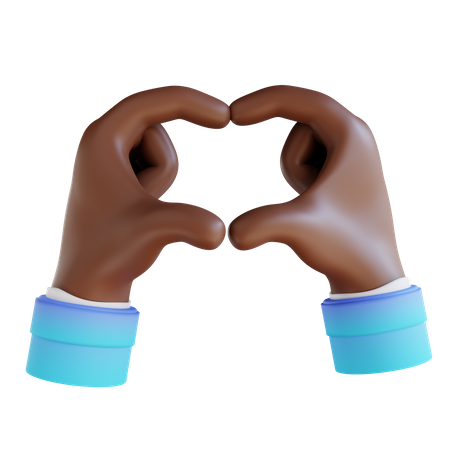Gesto de la mano de amor  3D Illustration
