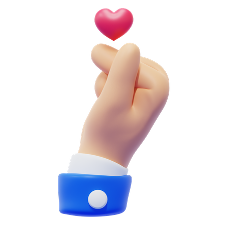 Gesto de la mano de amor  3D Icon