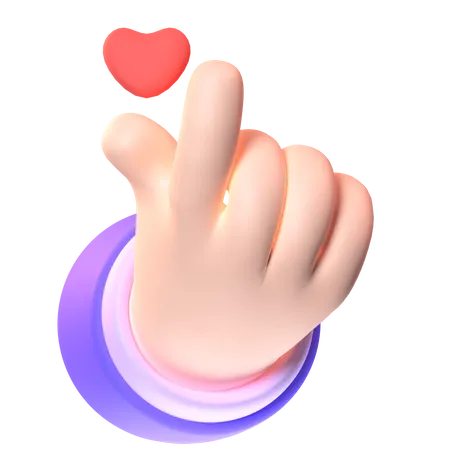 Gesto de la mano de amor  3D Icon