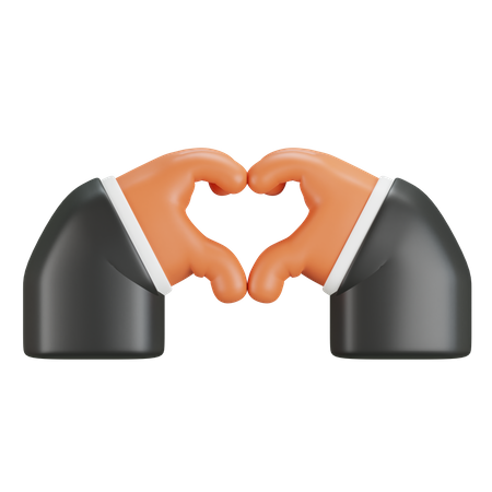 Gesto de la mano de amor  3D Icon