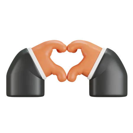 Gesto de la mano de amor  3D Icon