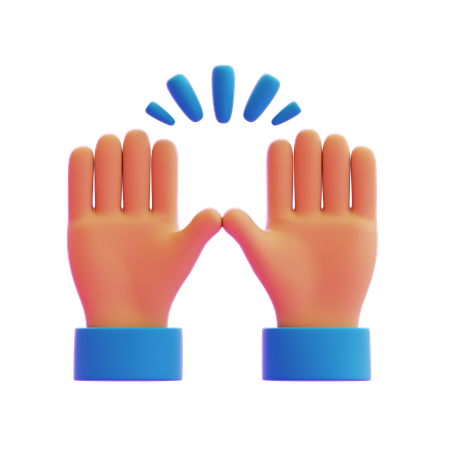 Gesto de la mano de celebración  3D Icon