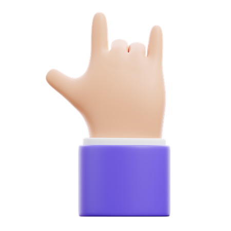Gesto de mano de metal  3D Icon