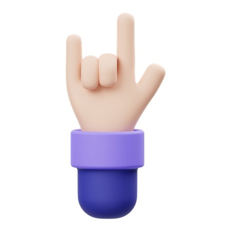 Gesto de mano de metal  3D Icon