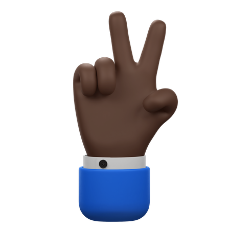 Gesto de paz con la mano  3D Icon