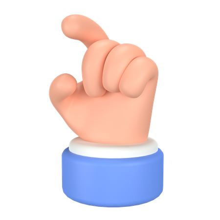 Presione el gesto de la mano  3D Icon