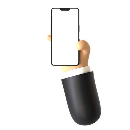 Gesto de mano de explotación de teléfono inteligente  3D Illustration